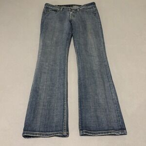 Lee Slim Fit Bootcut Jeans Blue Medium Wash Denim Low Rise Womens 28x30 Grunge